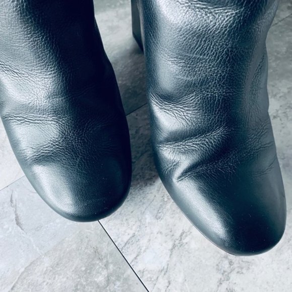 Diane Von Furstenberg Grace Leather Black Boots - Picture 3 of 4